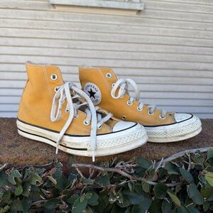 Converse 70 High-Top Sneakers in Mustard Yellow